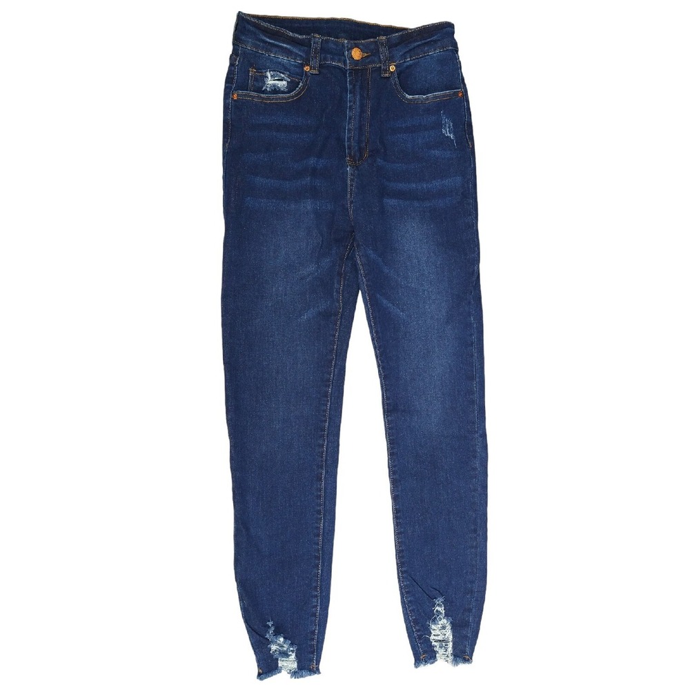 Shein Women Blue Denim Jeggings 6 Medium Distressed‎